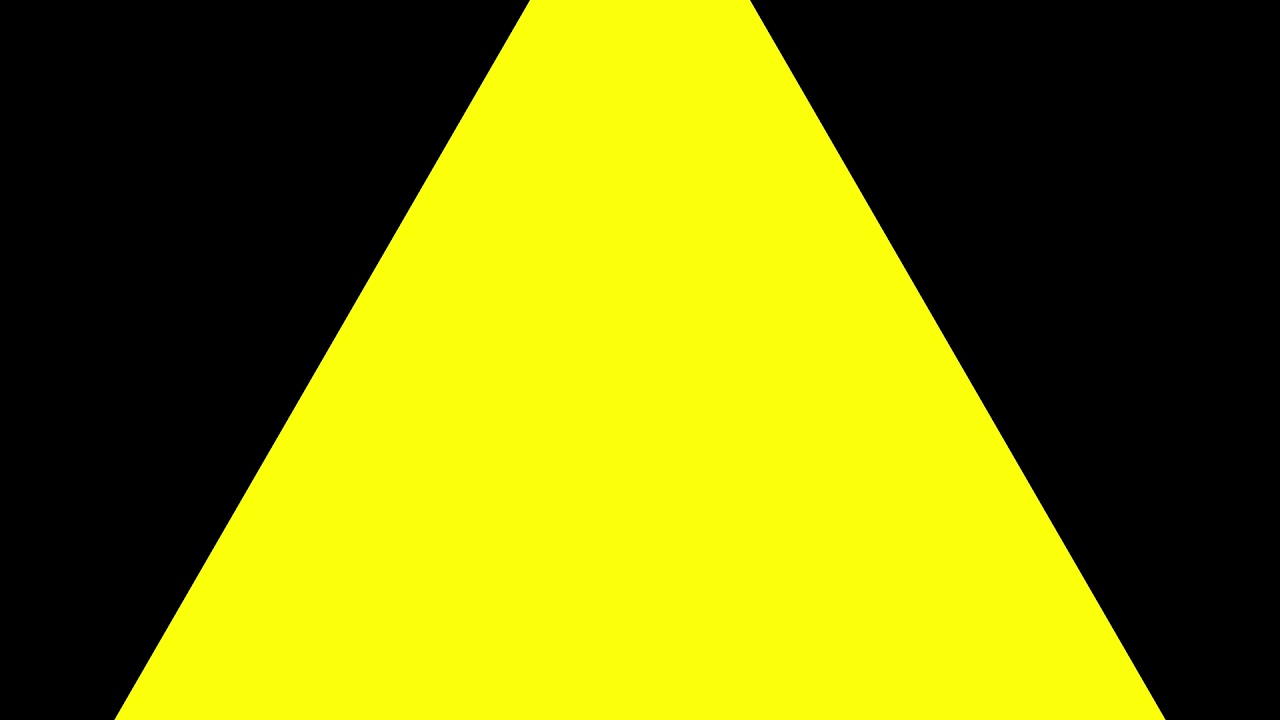 Yellow Triangle Black Background Scale Up