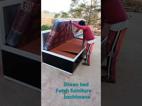 letest design sanmica Diwan bed 6×3 full ply bord Fateh furniture bachhoana