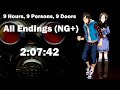 9 Hours, 9 Persons, 9 Doors: All Endings (NG+) - 2:07:42 (Speedrun)