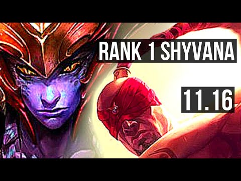 SHYVANA vs LEE SIN (JUNGLE) | Rank 1 Shyvana, Legendary, 14/4/6, Rank 15 | EUW Challenger | v11.16
