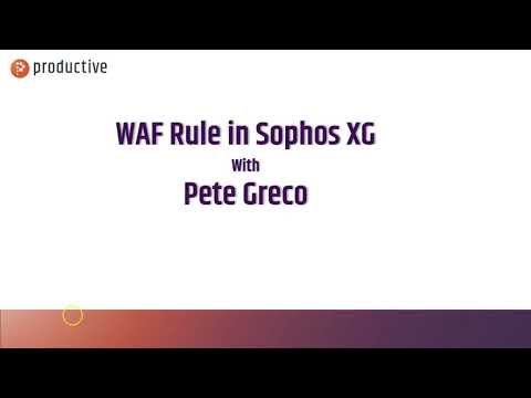 Web Application Firewall Rules in Sophos XG Firewall