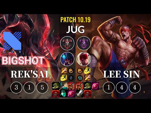 DRX BigShot Rek'Sai vs Lee Sin Jungle - KR Patch 10.19