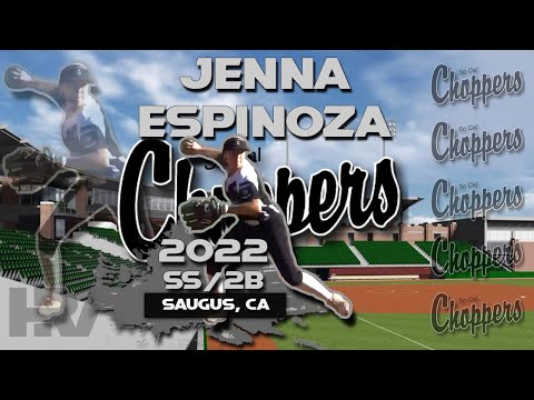 2022 Jenna Espinoza Shortstop and Second Base, Softball Skills Video - Choppers