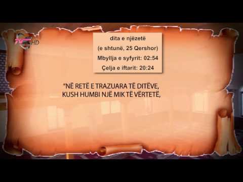 20. Kalendari i Ramazanit 2016 - Dita e njëzetë, e shtunë, 25 Qershor