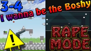 Boshy - Worlds 3-4 -"You're Gonna Get Raped-mode" (On Stream)