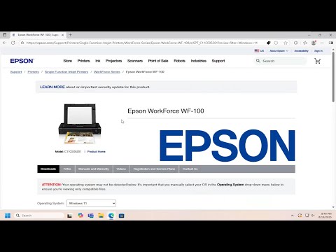 Thumbnail for How To Install and Setup Epson WorkForce WF-100 Printer [Guide]
