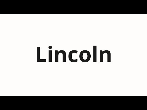 How to pronounce Lincoln