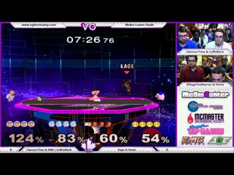 McSmashter 4 - Kage & Vwins Vs. HammerTime & CoffeeBlack - SSBM Losers Finals - Melee