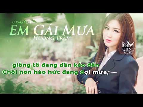 [KARAOKE] EM GÁI MƯA - Hương Tràm (#EGM) (Beat Gốc 99% Cực Hay + Giọng Bè Hòa Âm) | Qiino Muzix