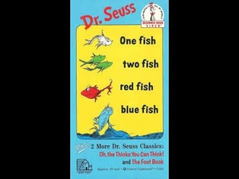 Dr Seuss Beginner Book Videos One Fish Two Fish Red Fish Blue Fish