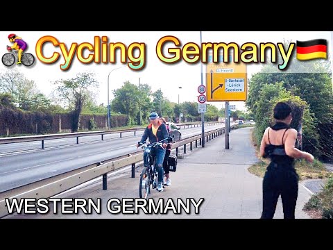 [4K] Dusseldorf to Neuss City - Cycling through Western Germany