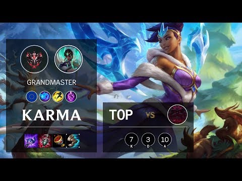 Karma Top vs Ornn - EUW Grandmaster Patch 10.7