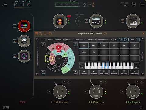 Jam2 Progressions FunkDrummer BASSalicious FM Player 2 (iPad5 - Zé Osório)