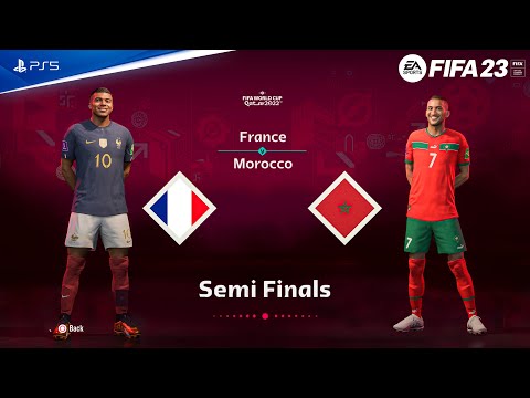 FIFA 23 - France Vs Morocco - FIFA World Cup 2022 Qatar Semi Final Match | PS5™ [4K60fps]