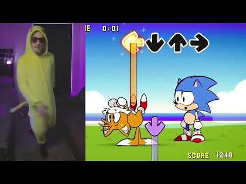 Friday Night Funkin Ordinary Sonic vs Tails Spinning In Real Life (Friends From The Future FNF)