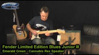 Video thumbnail for Fender Limited Edition Blues Junior III in Emerald Green - Cannabis Rex Speaker by Rob Chapman