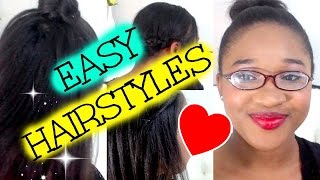 ❤ 4 Easy Hairstyles for Relaxed Medium Length Hair ❤