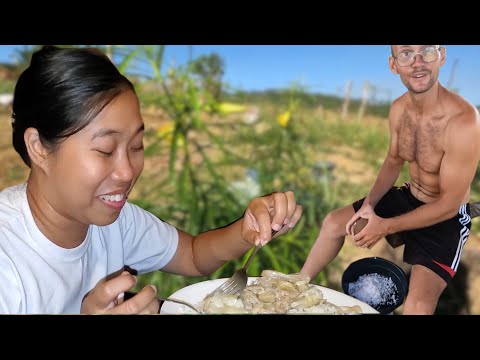 Vanya cooked jackfruit with coconut milk for the first time | Province life with foreigners
