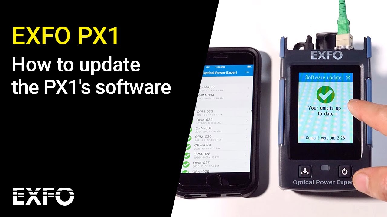 EXFO PX1: How to update the PX1's software