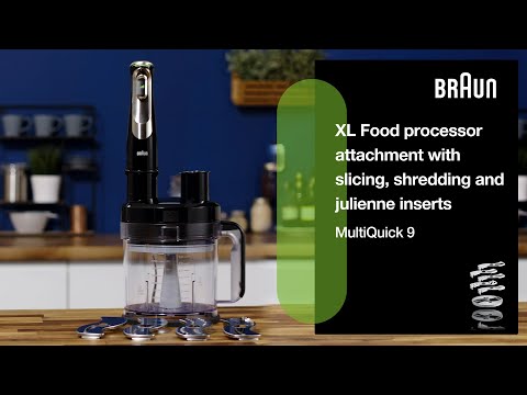 MultiQuick 9 | How to use the XL Food processor with slicing, shredding and Julienne inserts