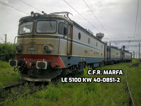 🚄 LE 5100 kW 40-0851-2 CFR MARFA cu o naveta de carbune pentru Cet Sud Timisoara spre Ronat Triaj