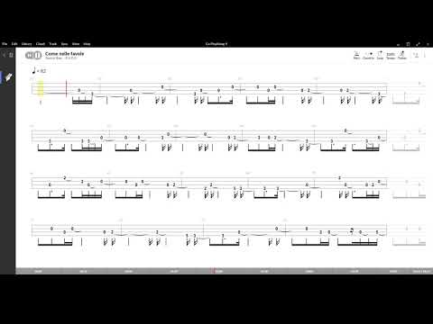 Come nelle favole ( Vasco Rossi ) ,Tablatura e base Senza Basso - Backing bass track - NO BASS