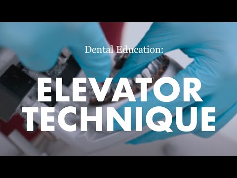 A demonstration of elevator technique for dental extraction