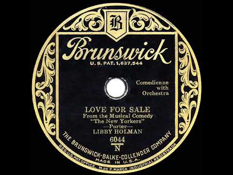 1931 HITS ARCHIVE: Love For Sale - Libby Holman