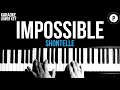 Shontelle - Impossible Karaoke SLOWER Acoustic Piano Instrumental Cover Lyrics LOWER KEY