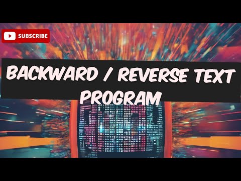 Backward Reverse Text Program Made With Small Basic