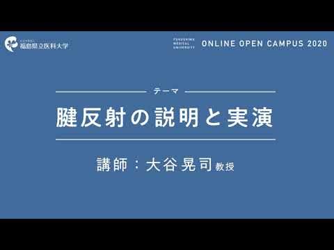 福島県立医科大学 WEB OPEN CAMPUS 2020 体験実習動画 腱反射の実習