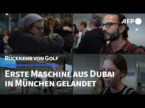 "Zum Glück geschafft" - Dubai-Urlauber kommen in München an | AFP
