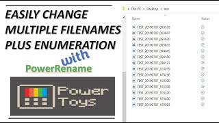 Change Multiple Filenames Plus Enumeration with  PowerRename