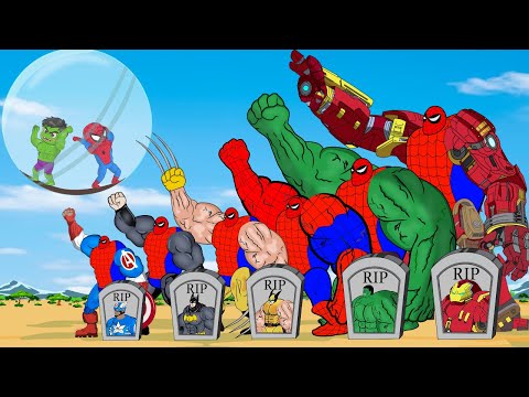 Rescue All Superheroes SPIDER, Hulk, BAT-MAN | RETURNING FROM THE DEAD SECRET - FUNNY