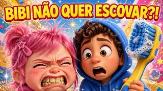 BIBI NÃO QUER ESCOVAR OS DENTES! 😱 | Historinha infantil Turminha do Léo