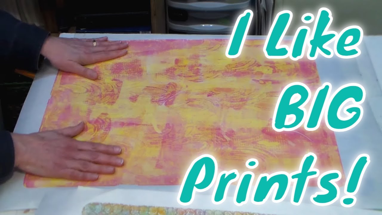 Make 16"x20" Gel Prints for $6 -No Big Gel Plate Needed! // Warning, it's addicting!
