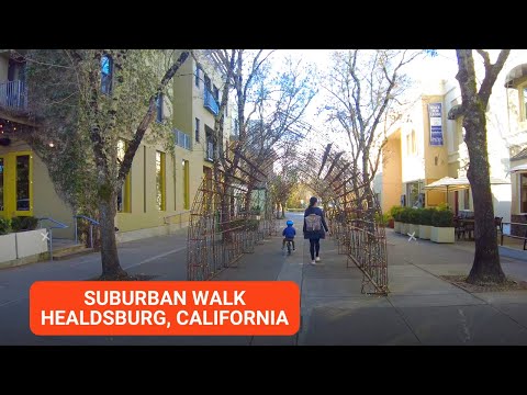 Walking downtown Healdsburg