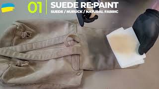 Suede re: paint \ DIY Suede bag restoration - Dr.Leather Ukraine
