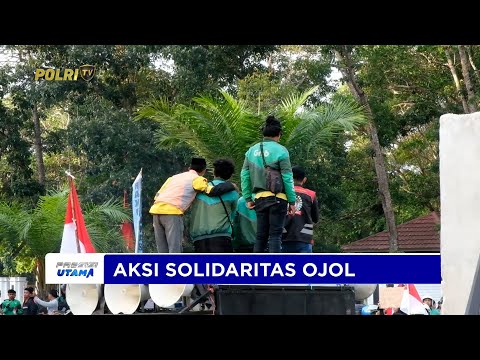 POLDA SULTRA BERSAMA DRIVER OJEK ONLINE GELAR AKSI SOLIDARITAS