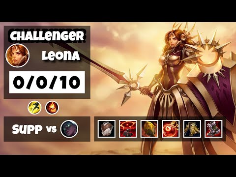 Leona Support 11.12 Challenger Gameplay Replay - S11 (0/0/10) - TURKISH