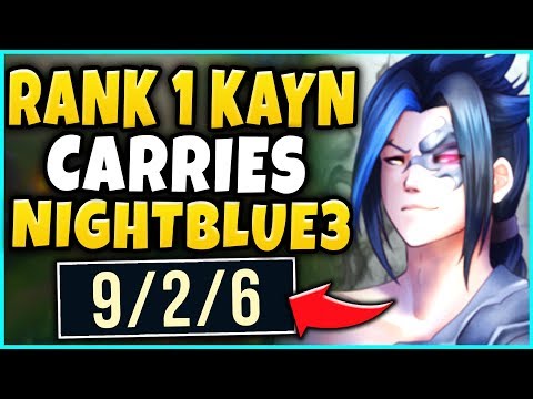 CHALLENGER RANK 1 KAYN CARRIES NIGHTBLUE3 IN RANKED (HIS MOM DIVORCED ME) - League of Legends