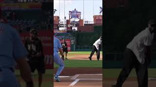 Jaylen Brown Threw Out the First Pitch in Philly #NBA