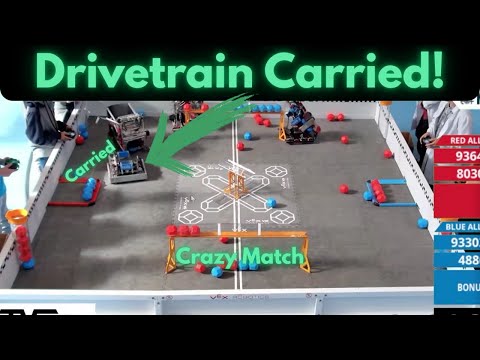 This drivetrain carried this match! VEX Push Back Crazy Matches Breakdown.