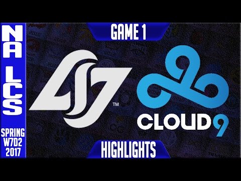 CLG vs Cloud 9 Highlights Game 1 - NA LCS W7D3 Spring 2017 - CLG vs C9 G1
