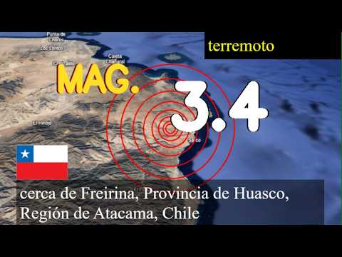 earthquake near Freirina, Huasco Province, Atacama Region, Chile live updates today : 3.4 magnitude