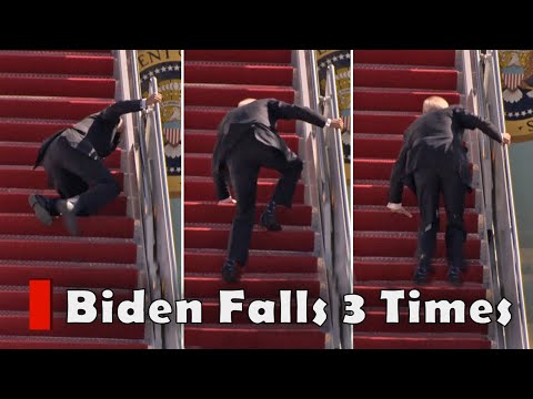 Biden FALLS THRICE