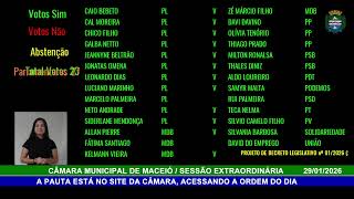 SESSÃO EXTRAORDINÁRIA   29/01/2026