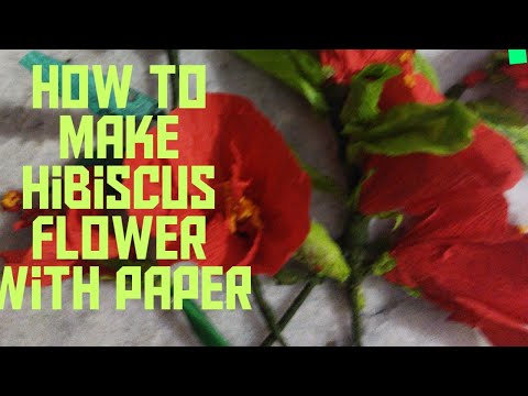 how to make hibiscus with paper#hibiscusflower#