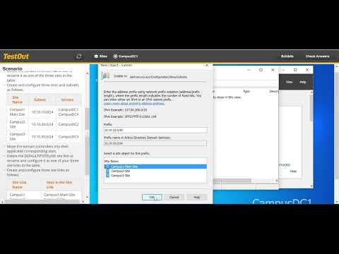 6.6.5 Manage Sites and Subnets TestOut