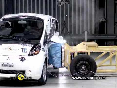 Crash Test 2011-   Mitsubishi i-MiEV / Citroën C-Zero /  Peugeot iOn (Full Test) Euro NCAP